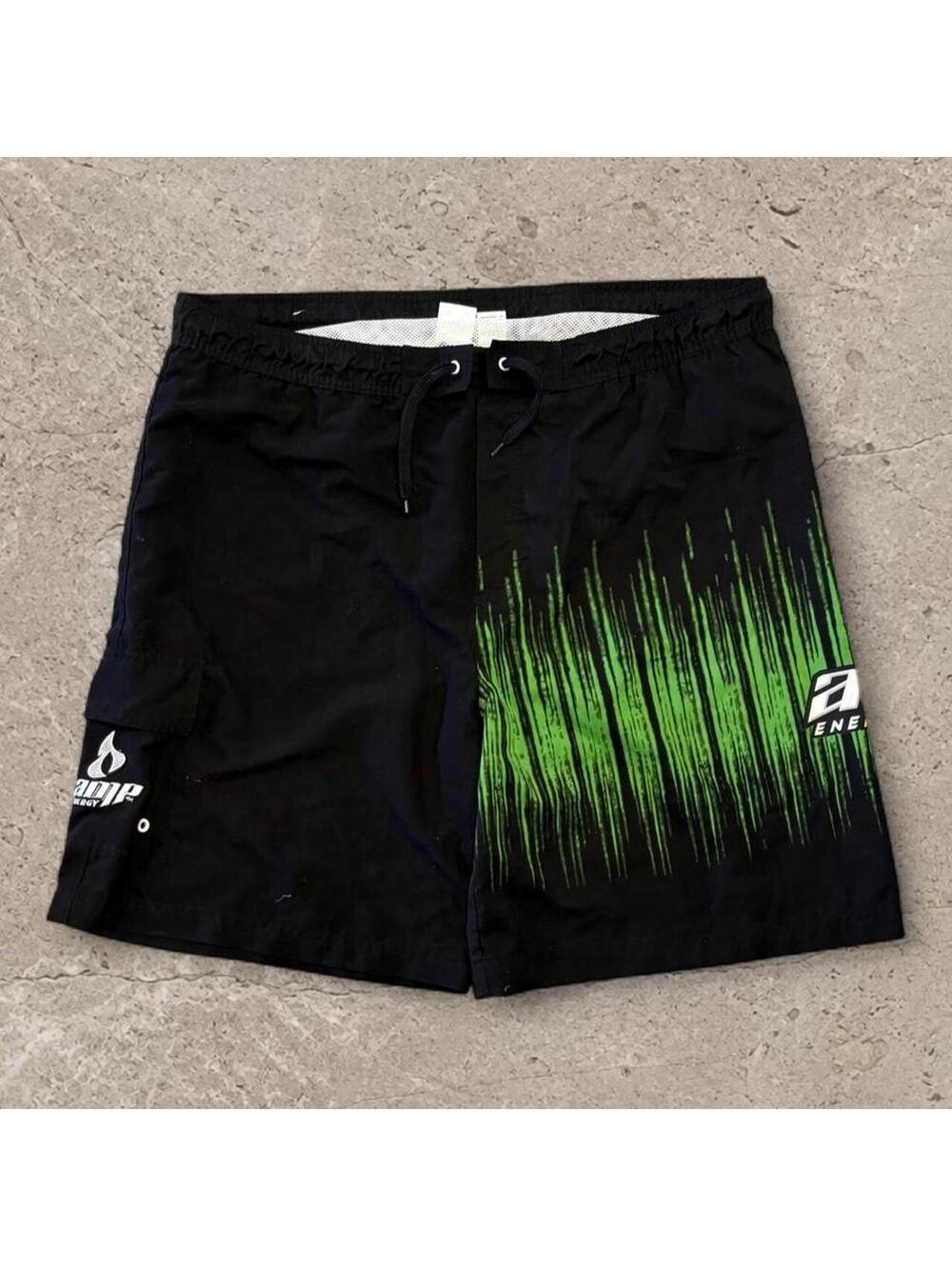 Crazy vintage AMP Energy black board shorts